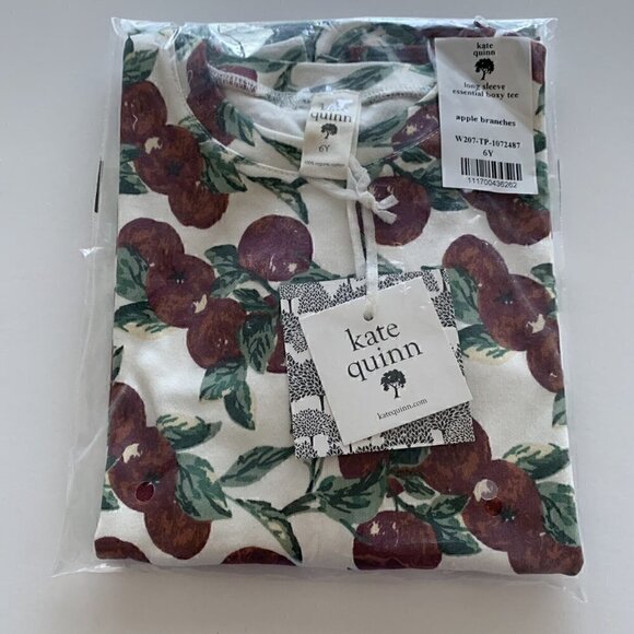 Kate Quinn Organics Apple Branches Boxy Tee 6 Years - Picture 4 of 5